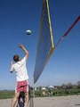 Beachvolleyball im April