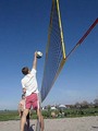 Beachvolleyball im April