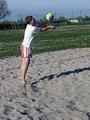 Beachvolleyball im April