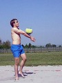 Beachvolleyball im April