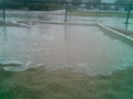 Land unter im Stadion