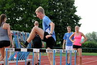 Hürden und Weitsprungtraining