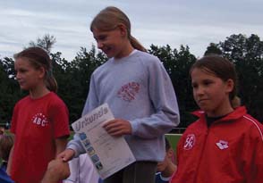 Siegerehrung, Laufcup W11 Rabea